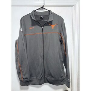 Nike Texas Longhorns KD Elite Basketball Jacket Warmup Hoodie Gray‎ Sz Med